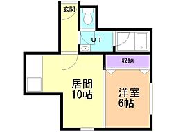 ノースヴィラ 1LDKの間取図画像