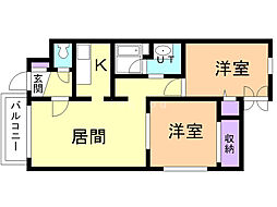 間取図画像 2LDK