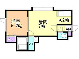 間取図画像 1LDK