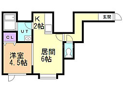 間取図画像 1LDK