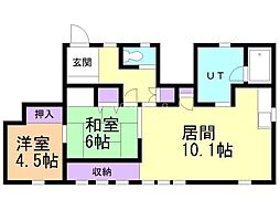 札幌市営南北線 さっぽろ駅 徒歩7分の賃貸アパート 2階2LDKの間取り