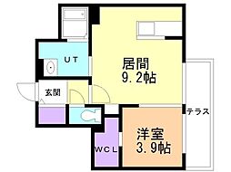 ラグランジュ元町 1LDKの間取図画像