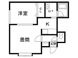 間取図画像 1LDK