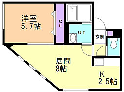 間取図画像 1LDK