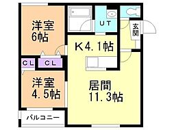 間取図画像 2LDK