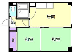 イーストハウス 2LDKの間取図画像