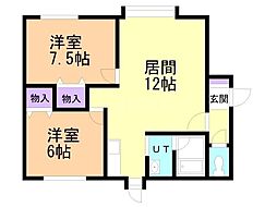間取図画像 2LDK