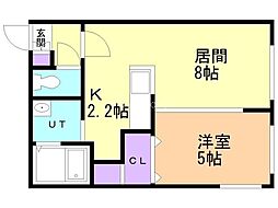 ドルチェ 1LDKの間取図画像