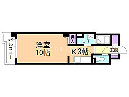 ドミトリ・クレスト 1Kの間取図画像