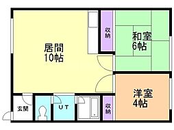 ブルヴァール24 2LDKの間取図画像