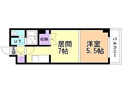 アルカディア33 1DKの間取図画像