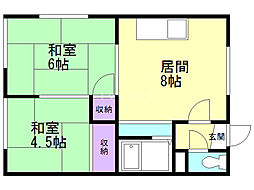 ダイヤハイツ 2DKの間取図画像