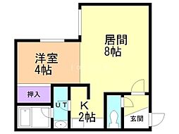 アーバンクラスタ元町1 1LDKの間取図画像