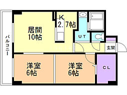 マーヴェラス20 2LDKの間取図画像