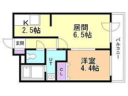シリウスタウン 1LDKの間取図画像