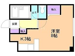 フェリス31 1Kの間取図画像