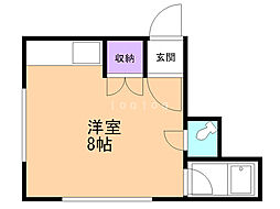 リラ19 ワンルームの間取図画像