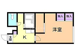 レオパレスタイヘイ 1Kの間取図画像