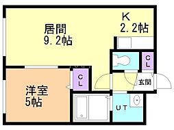 VILLETTA札幌 1LDKの間取図画像