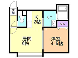 グランシャリオ 1LDKの間取図画像
