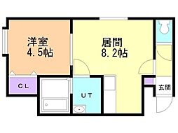 フェリス23 1LDKの間取図画像