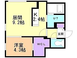 エルムガーデン3 1LDKの間取図画像