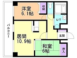 エクシード33 2LDKの間取図画像