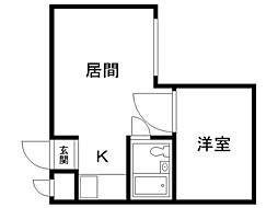 ドレスデン 1DKの間取図画像