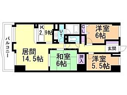 ダイアパレスターミナル15 3LDKの間取図画像
