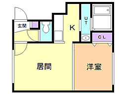 DESIGNCUBE 1LDKの間取図画像