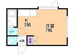 ライフステージ北26条 1Kの間取図画像