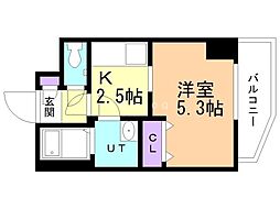 Aster13 1Kの間取図画像