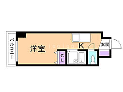 メゾンクレスト元町 ワンルームの間取図画像