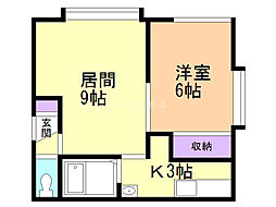 ソシアルトミイNo.22 1LDKの間取図画像
