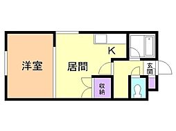 ビッグバーンズマンションN23 1LDKの間取図画像