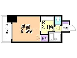 プロシード元町 1Kの間取図画像
