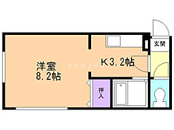 S・リュミエール 1Kの間取図画像