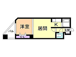 パークヒルズ東札幌 1LDKの間取図画像