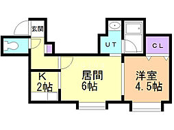 エリート 1LDKの間取図画像