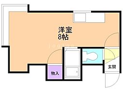 コスモ菊水 ワンルームの間取図画像