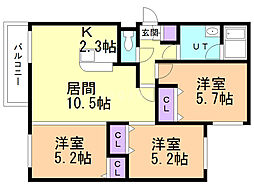 間取図画像 3LDK