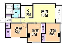 間取図画像 3LDK