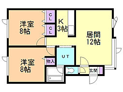 間取図画像 2LDK