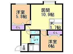 間取図画像 2LDK
