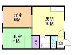 キャッスルエンジェル 2LDKの間取図画像
