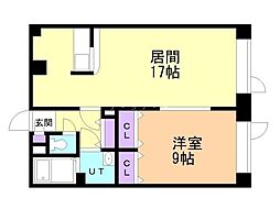 センチュリーパークハイツ 1LDKの間取図画像