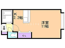 グランデール21 1Kの間取図画像