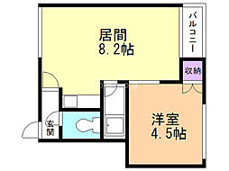 パオ21 1LDKの間取図画像