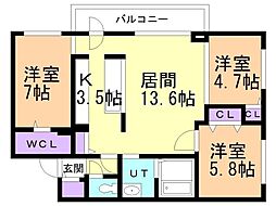 LAYLA27(レイラ27) 3LDKの間取図画像