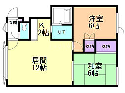 フォレスト439 2LDKの間取図画像